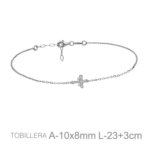 TOBILLERA PLATA CRUZ DE ASTURIAS ZTAS