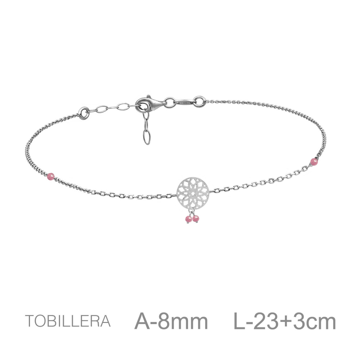 TOBILLERA PLATA ATRAPASUEÑOS ZTAS CORAL