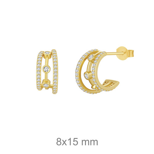 CRIOLLA PLATA B.ORO+ CIRCONITAS PRESION