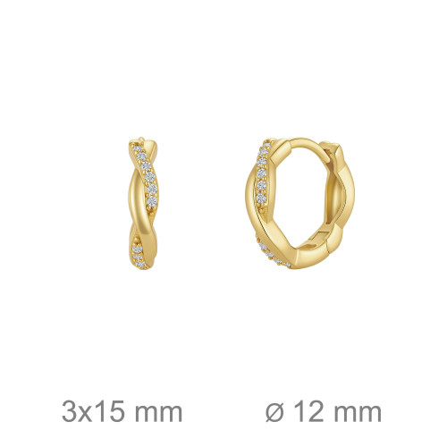 CRIOLLA PLATA B.ORO+e ENTRELAZADA CIRCONITAS
