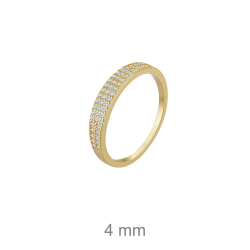 SORTIJA PLATA B.ORO+e CIRCONITAS