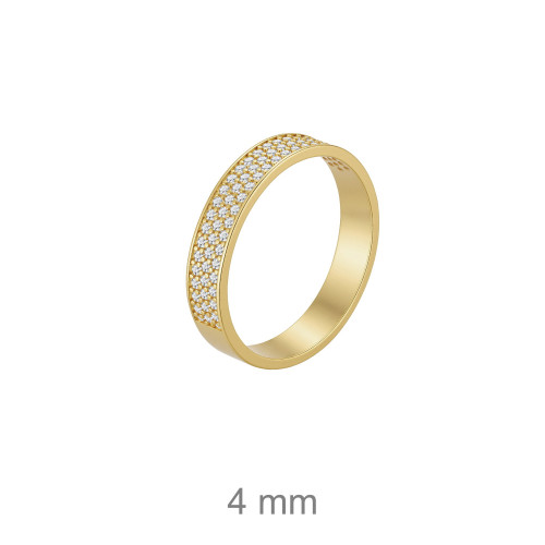 SORTIJA PLATA B.ORO+e CIRCONITAS