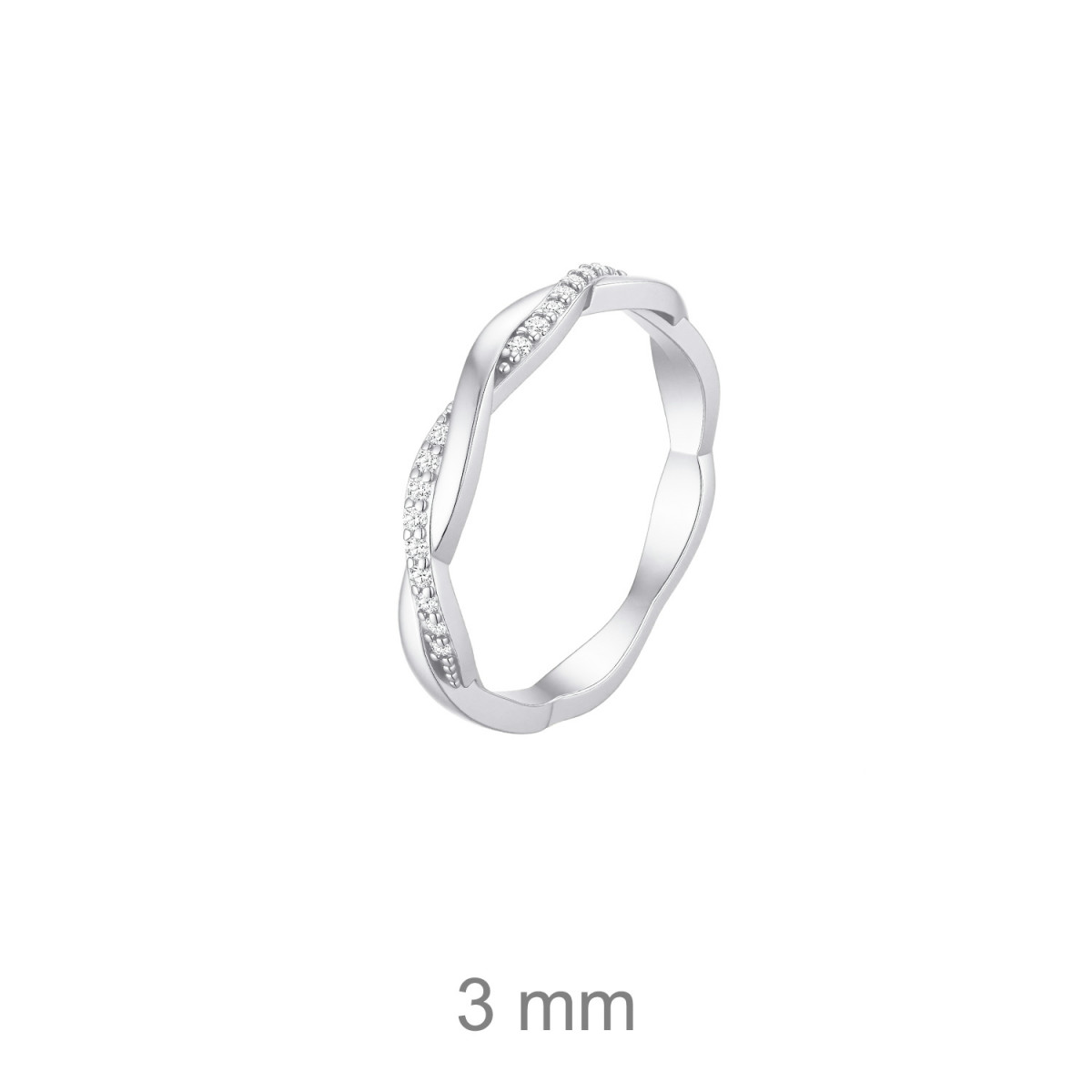 SORTIJA PLATA ENTRELAZADA CIRCONITAS