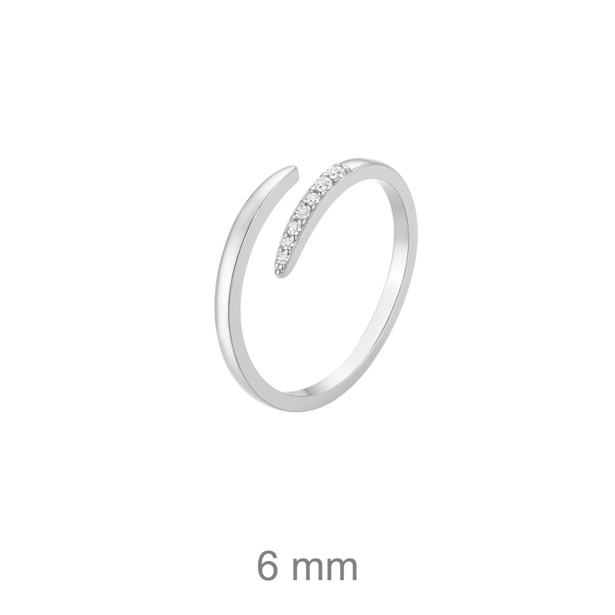 SORTIJA PLATA CRUZADA CIRCONITAS