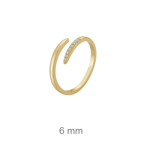 SORTIJA PLATA B.ORO+e CRUZADA CIRCONITAS