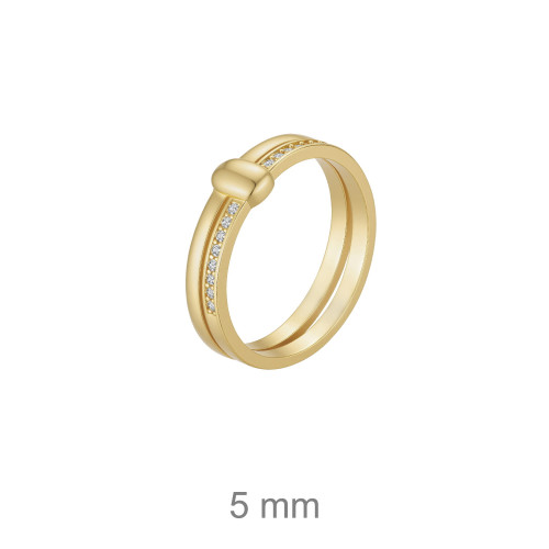 SORTIJA PLATA B.ORO+e CIRCONITAS