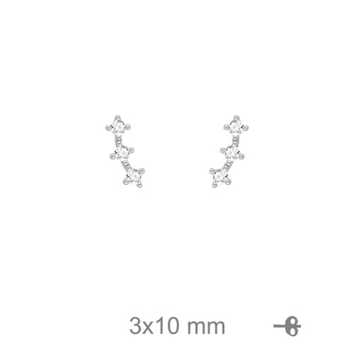 PENDIENTE PLATA CIRCONITAS PRESION