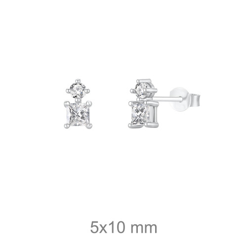 PENDIENTE PLATA CIRCONITAS