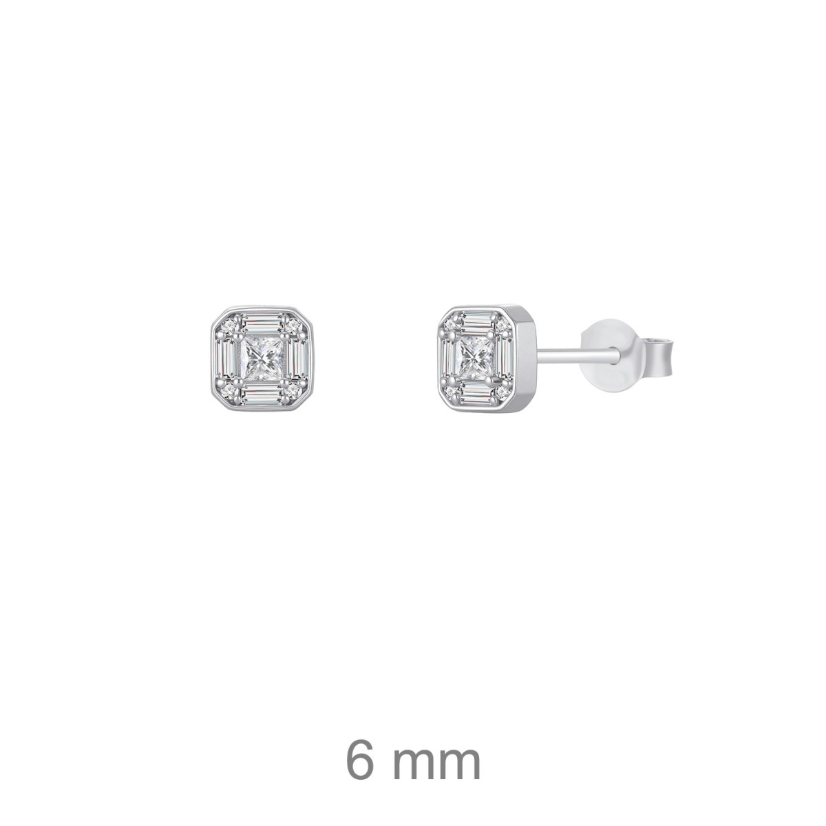 PENDIENTE PLATA CIRCONITAS PRESION