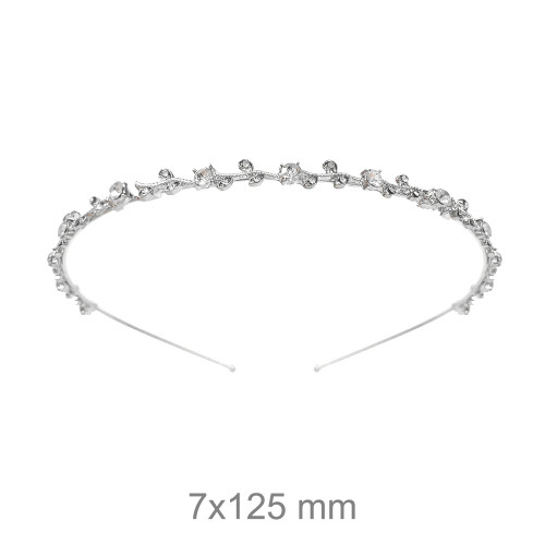 DIADEMA TIARA METAL HIPOALERGENICO CIRCONITAS