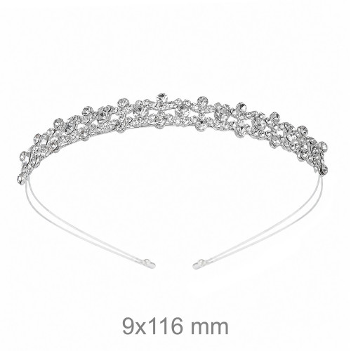 DIADEMA TIARA METAL HIPOALERGENICO CIRCONITAS
