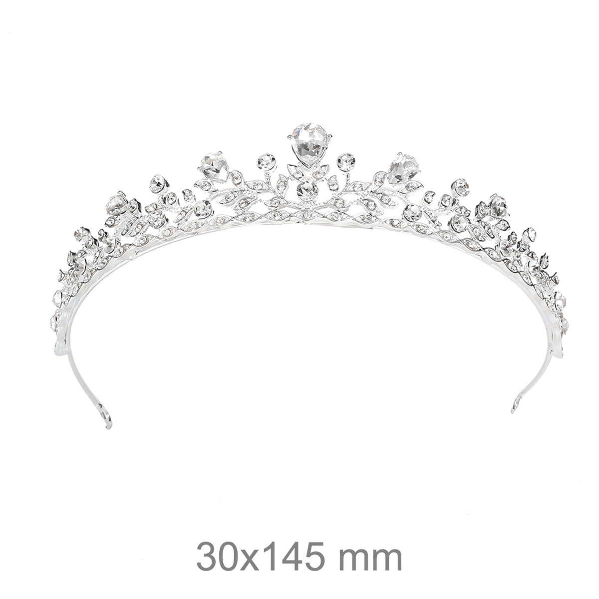 DIADEMA TIARA METAL HIPOALERGENICO CIRCONITAS