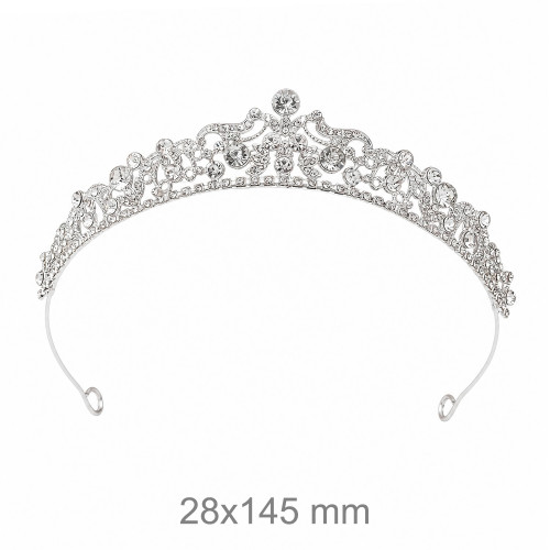 DIADEMA TIARA METAL HIPOALERGENICO CIRCONITAS