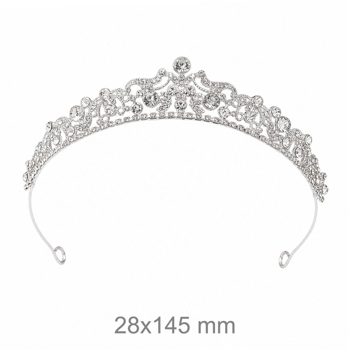DIADEMA TIARA METAL HIPOALERGENICO CIRCONITAS