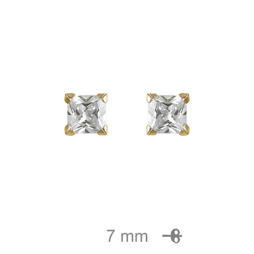 PENDIENTE PLATA B.ORO PRESIO CARRE 7 X 7