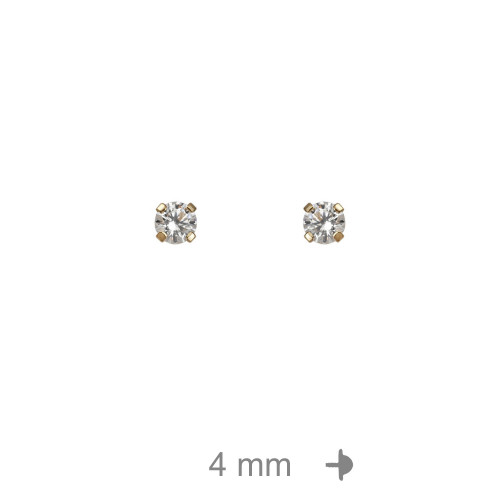 PENDIENTES PLATA B.ORO ROSCA ZTA 4 MM
