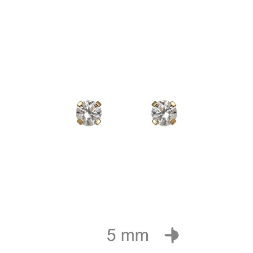 PENDIENTES PLATA B.ORO ROSCA ZTA 5 MM