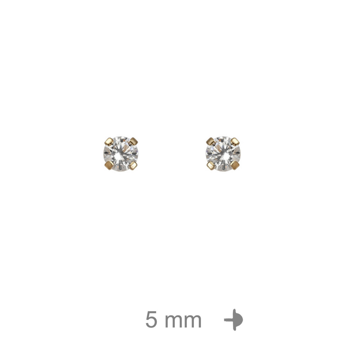 PENDIENTES PLATA B.ORO ROSCA ZTA 5 MM
