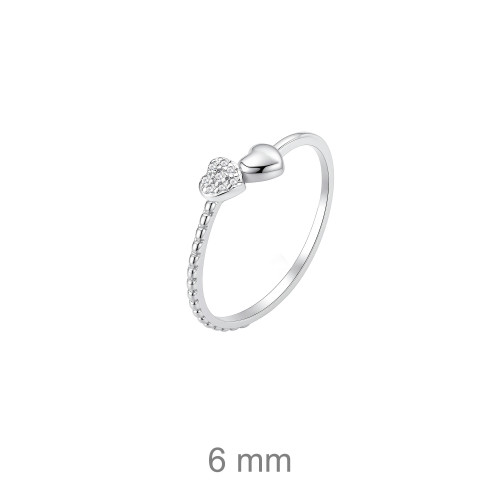 SORTIJA PLATA CORAZONES CIRCONITAS