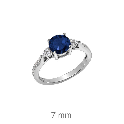 SORTIJA PLATA CIRCONITAS ZAFIRO