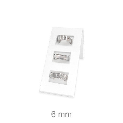 EXPOSITOR ALIANZAS PLATA 6MM — Precios sujetos a variación del metal