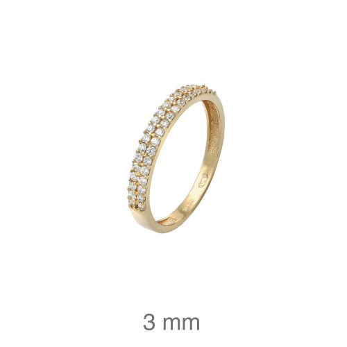 SORTIJA PLATA B.ORO+e CIRCONITAS